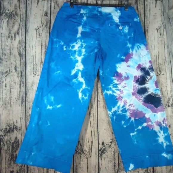 Mossimo Hand Dyed Capris Pants Size 4 Mandala - Picture 2 of 3